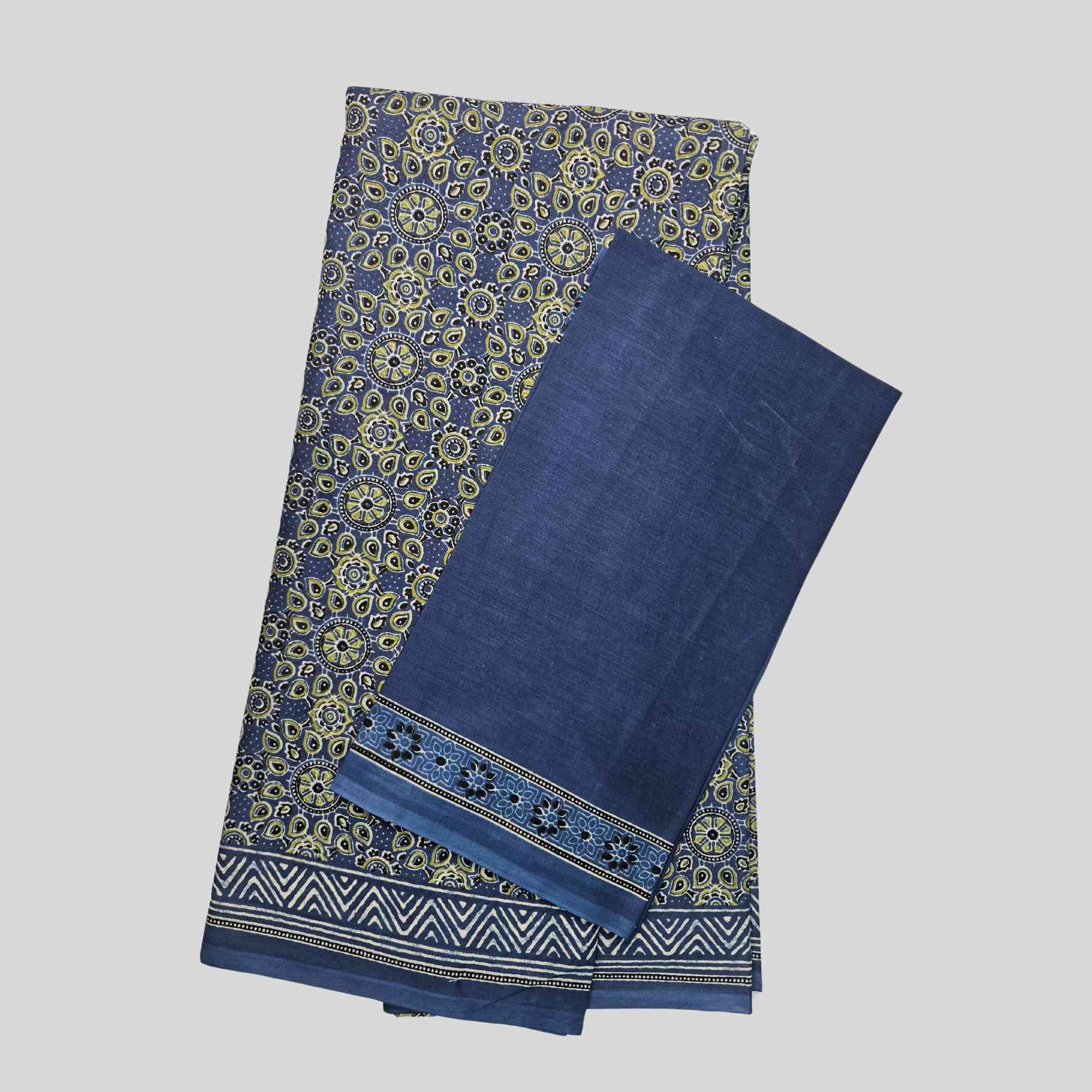 Ajrakh print cotton sarees