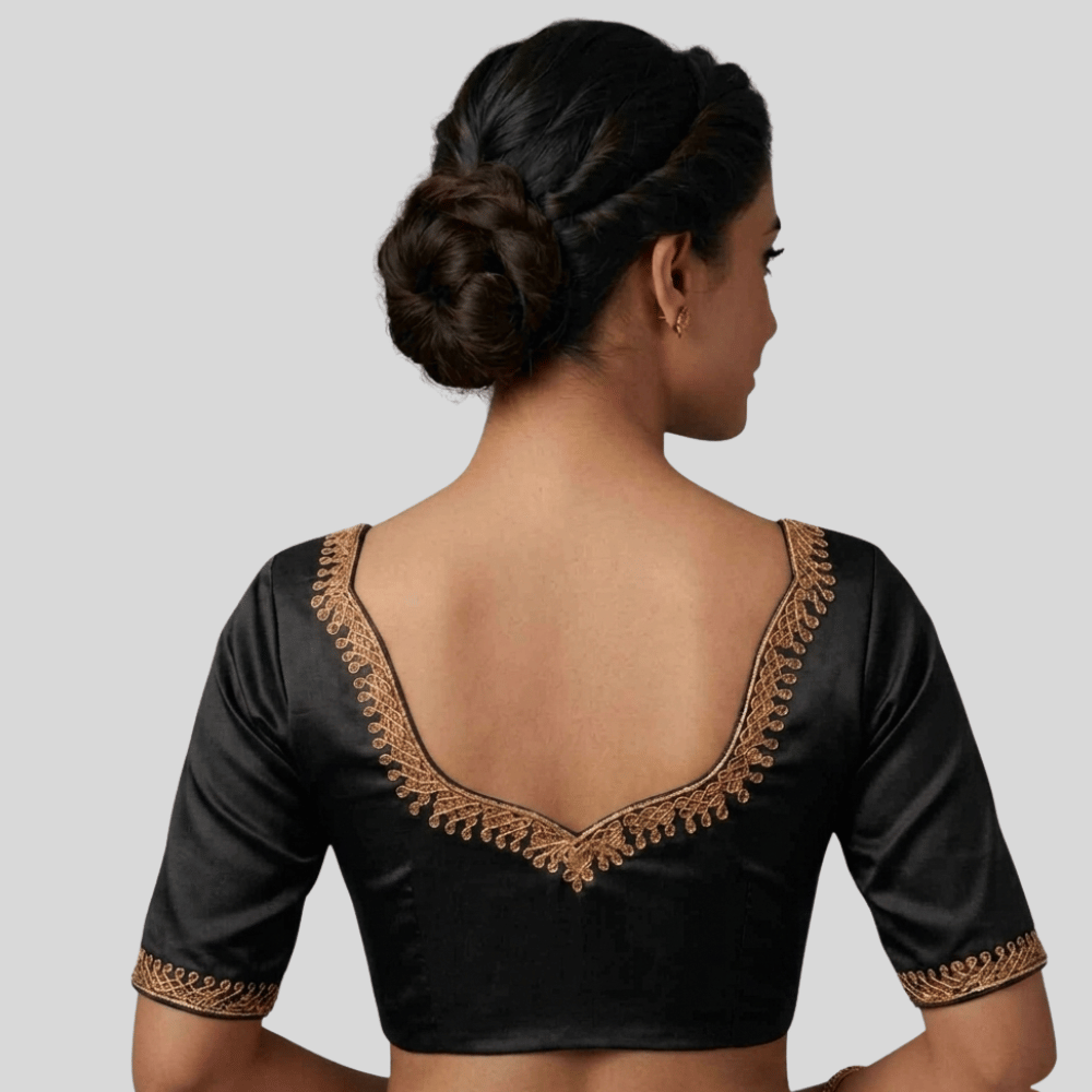 JISB Kolam Embroidered Blouse, Made to Order