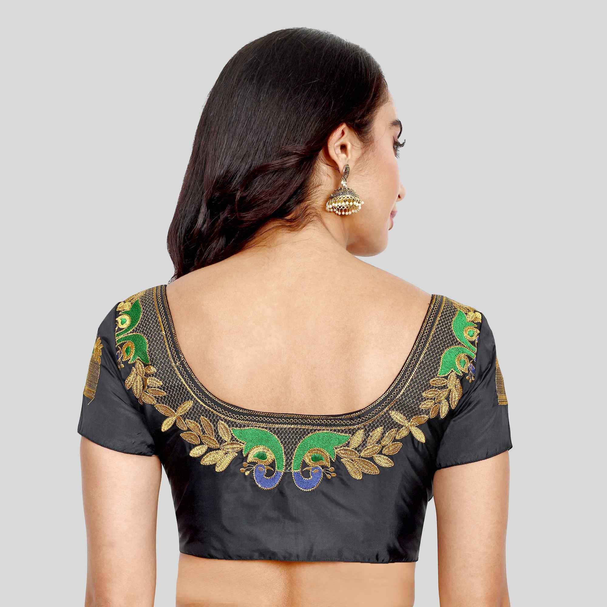 Simple embroidery blouse silk cotton