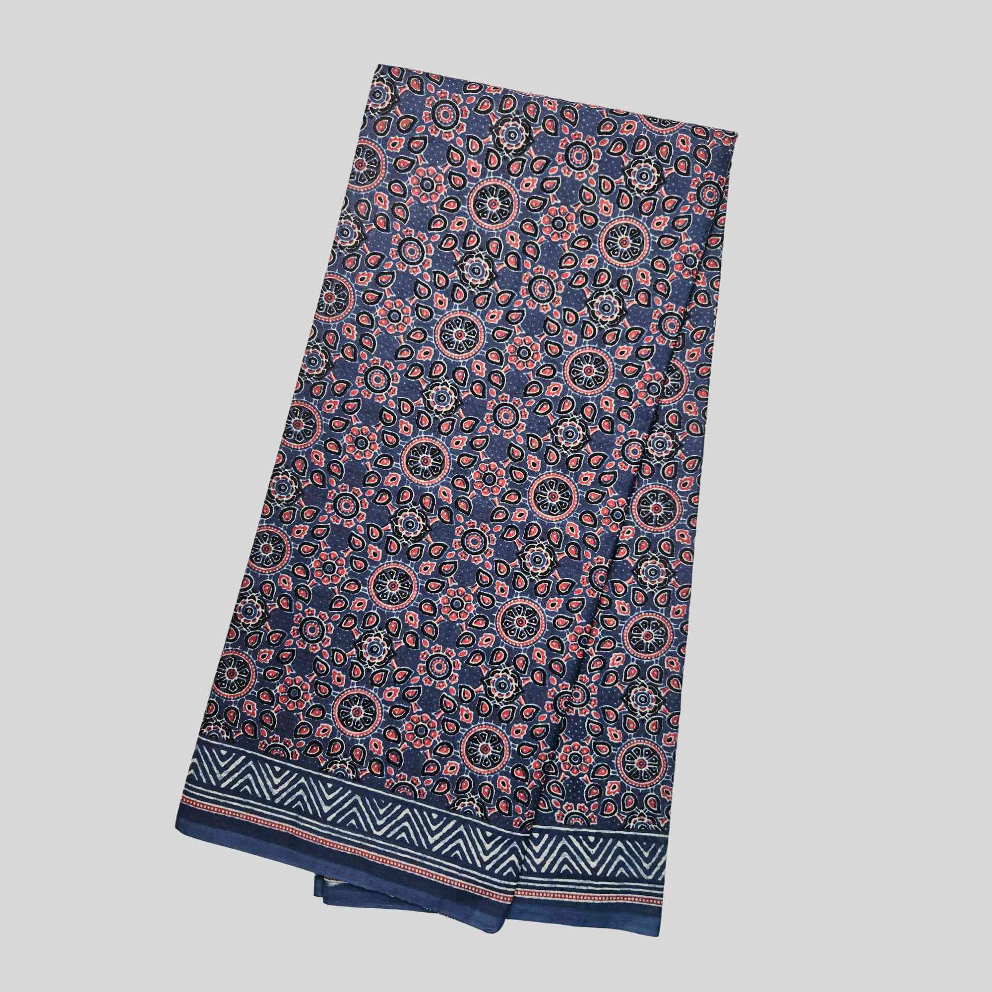 Ajrakh print cotton sarees