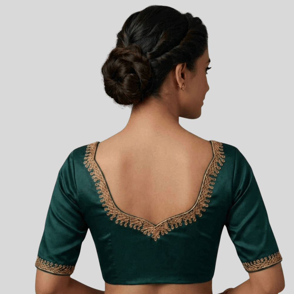 JISB Kolam Embroidered Blouse, Made to Order