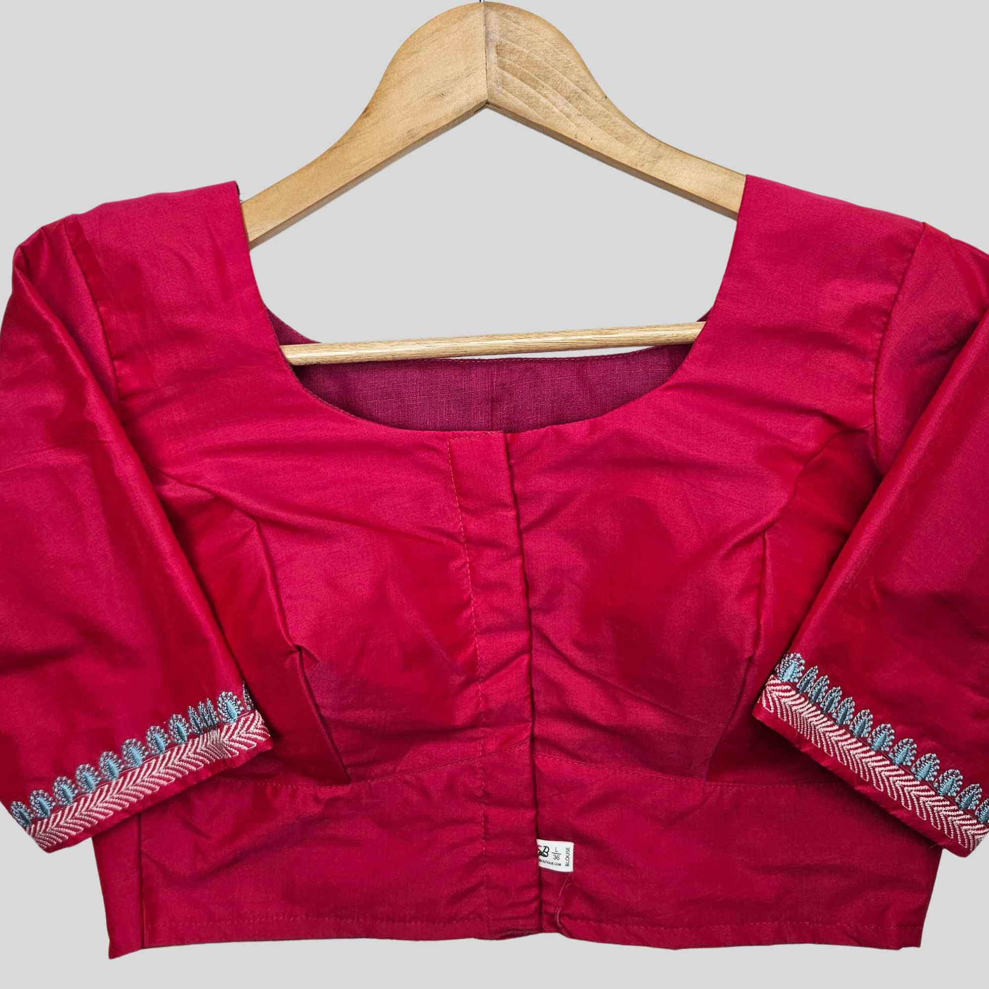 sleeve embroidery blouse