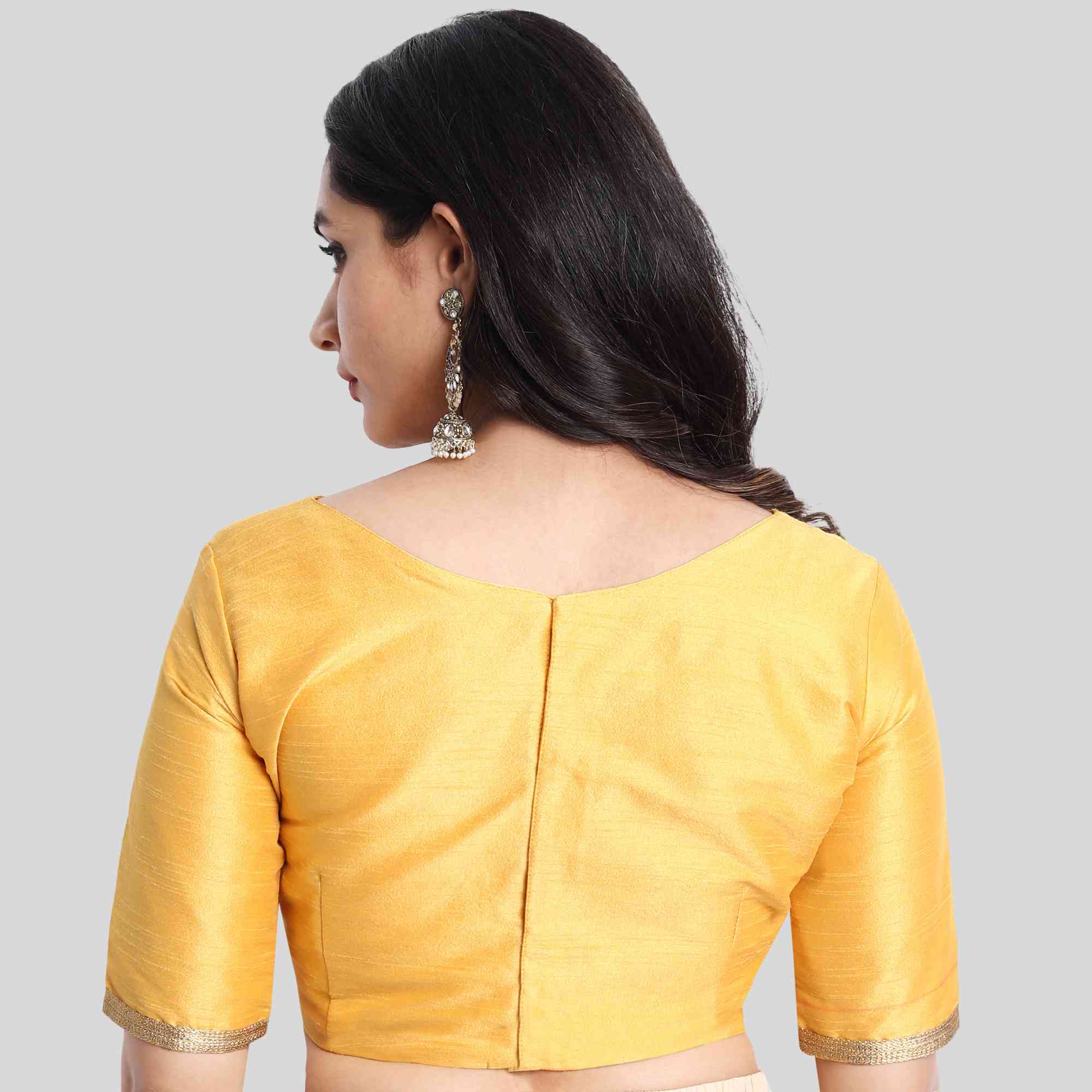 Backopen Dupion Silk Blouse