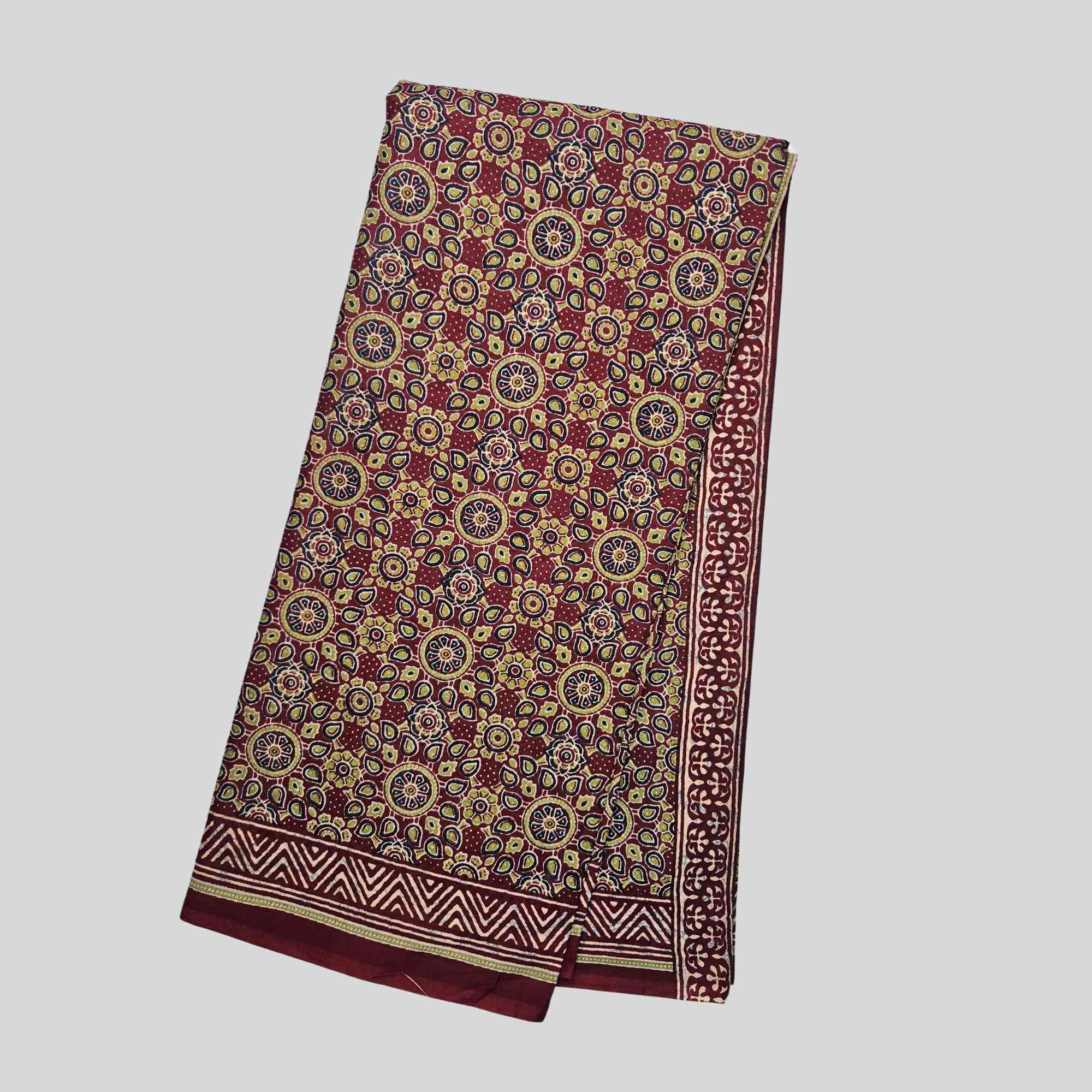 Ajrakh print cotton sarees