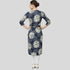 JISB Printed Cotton Straight cut  3/4 sleeve kurti
