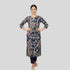 JISB Printed Cotton Straight cut  3/4 sleeve kurti