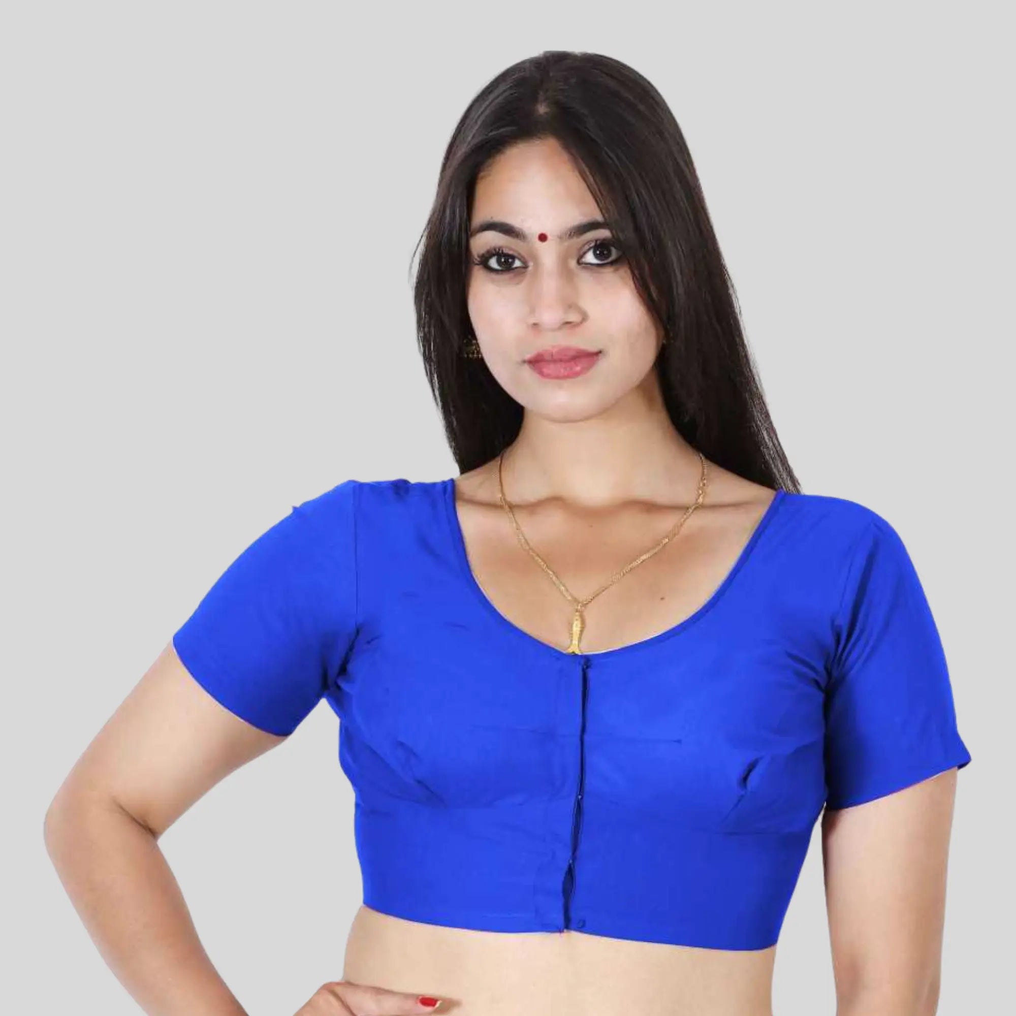 Ink Blue saree blouse
