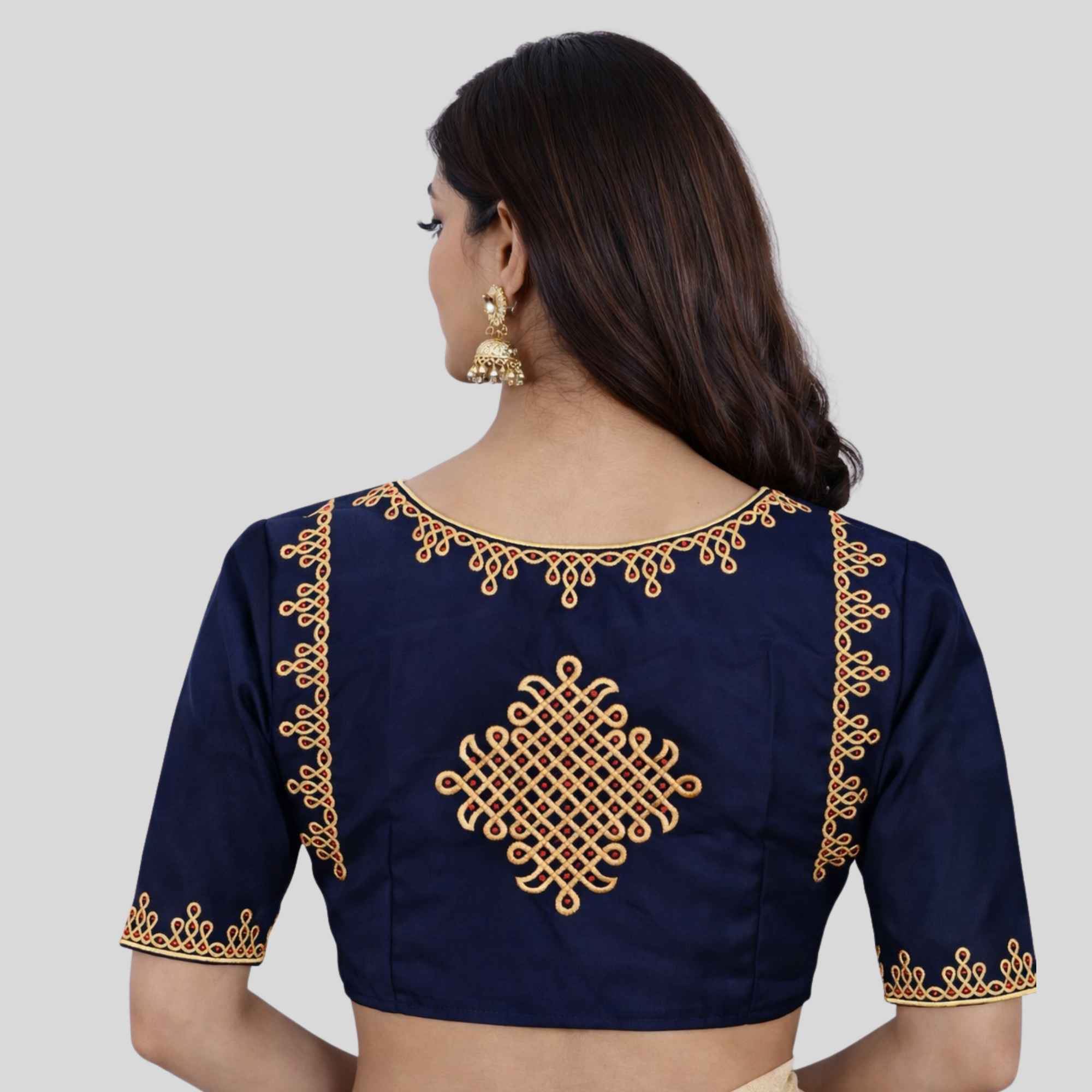 back embroidery blouse