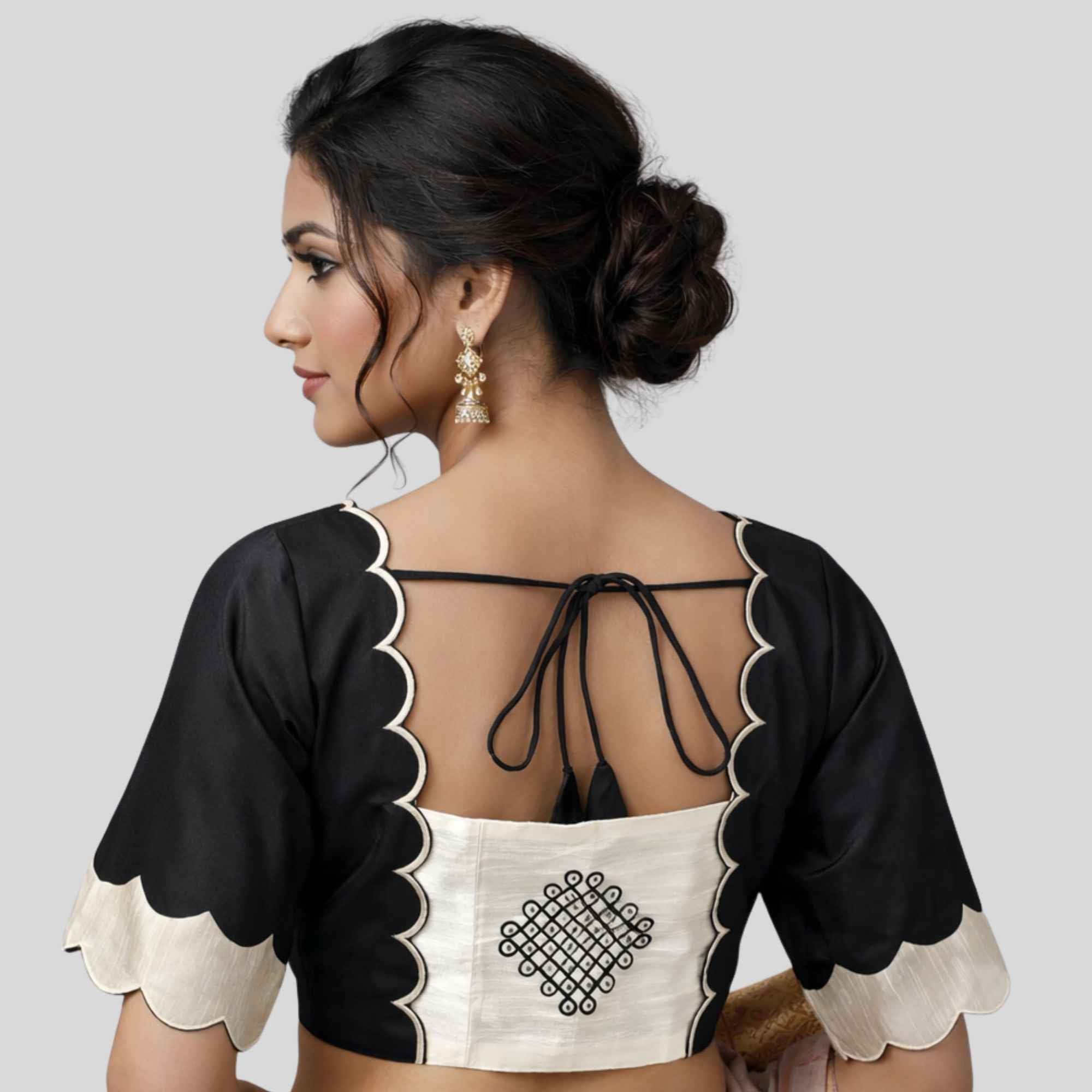 Embroidery Silk Cotton Readymade Blouse,Made To Order