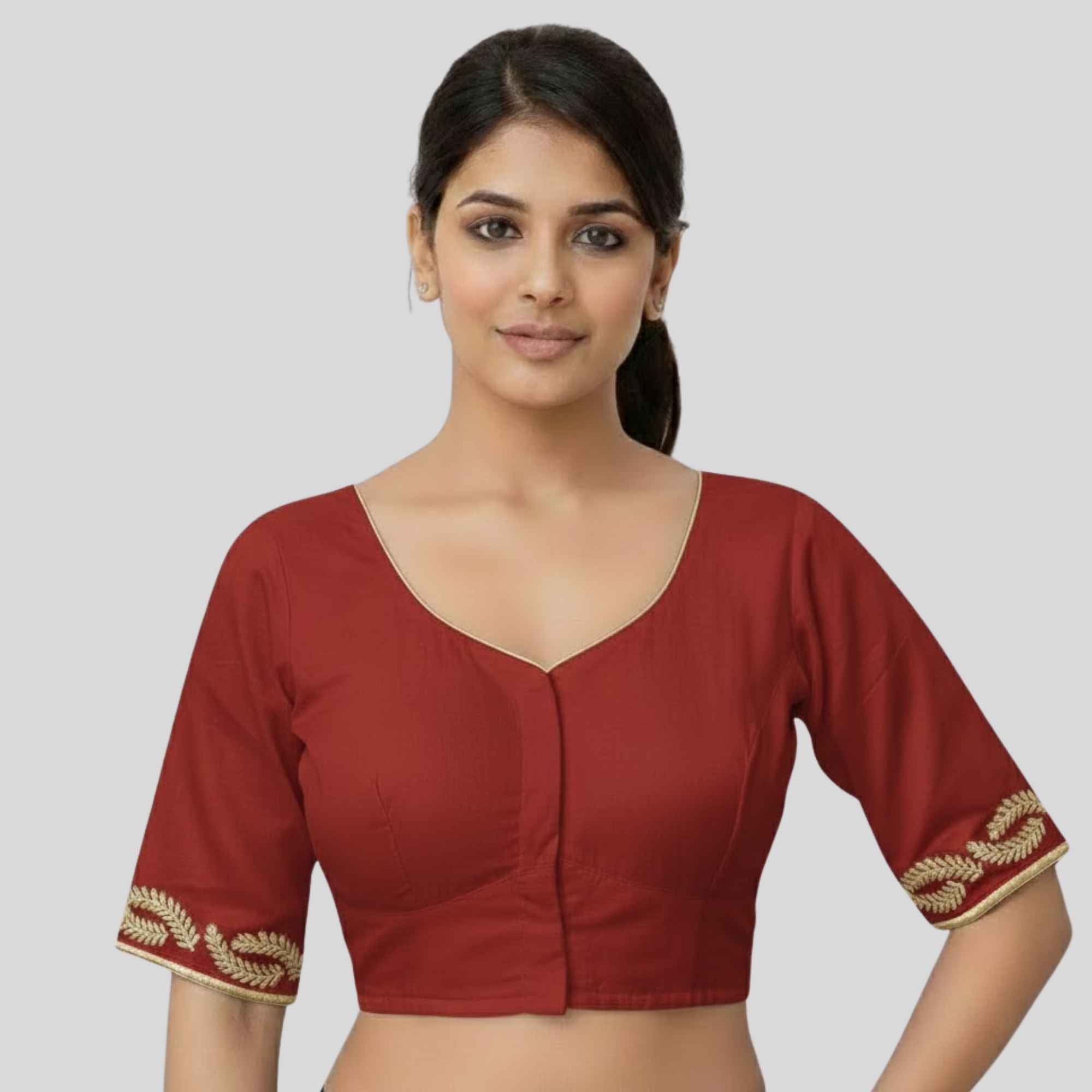 floral embroidery blouse