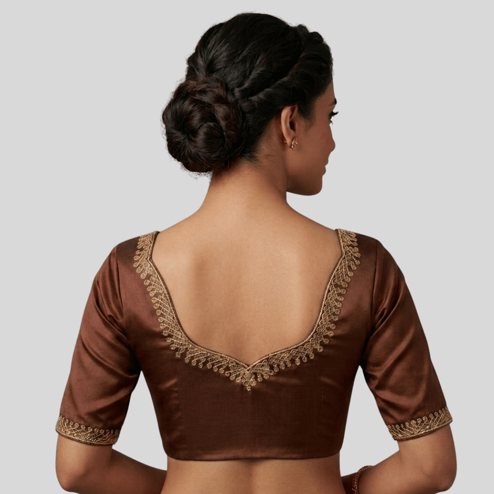 JISB Kolam Embroidered Blouse, Made to Order