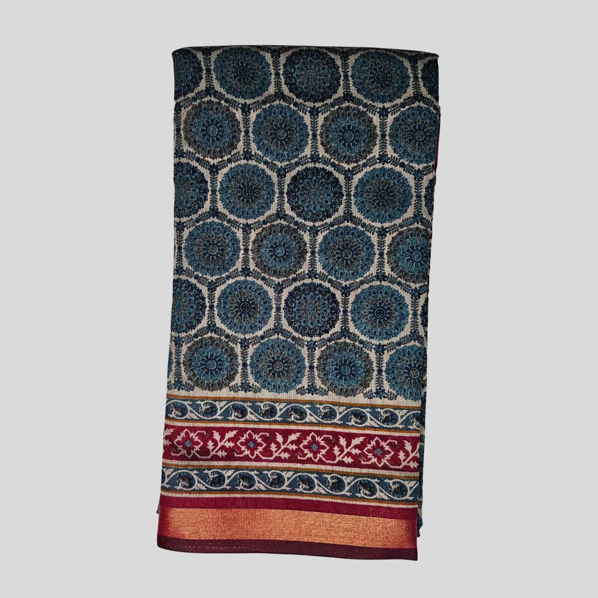 Pure chanderi silk printed sarees