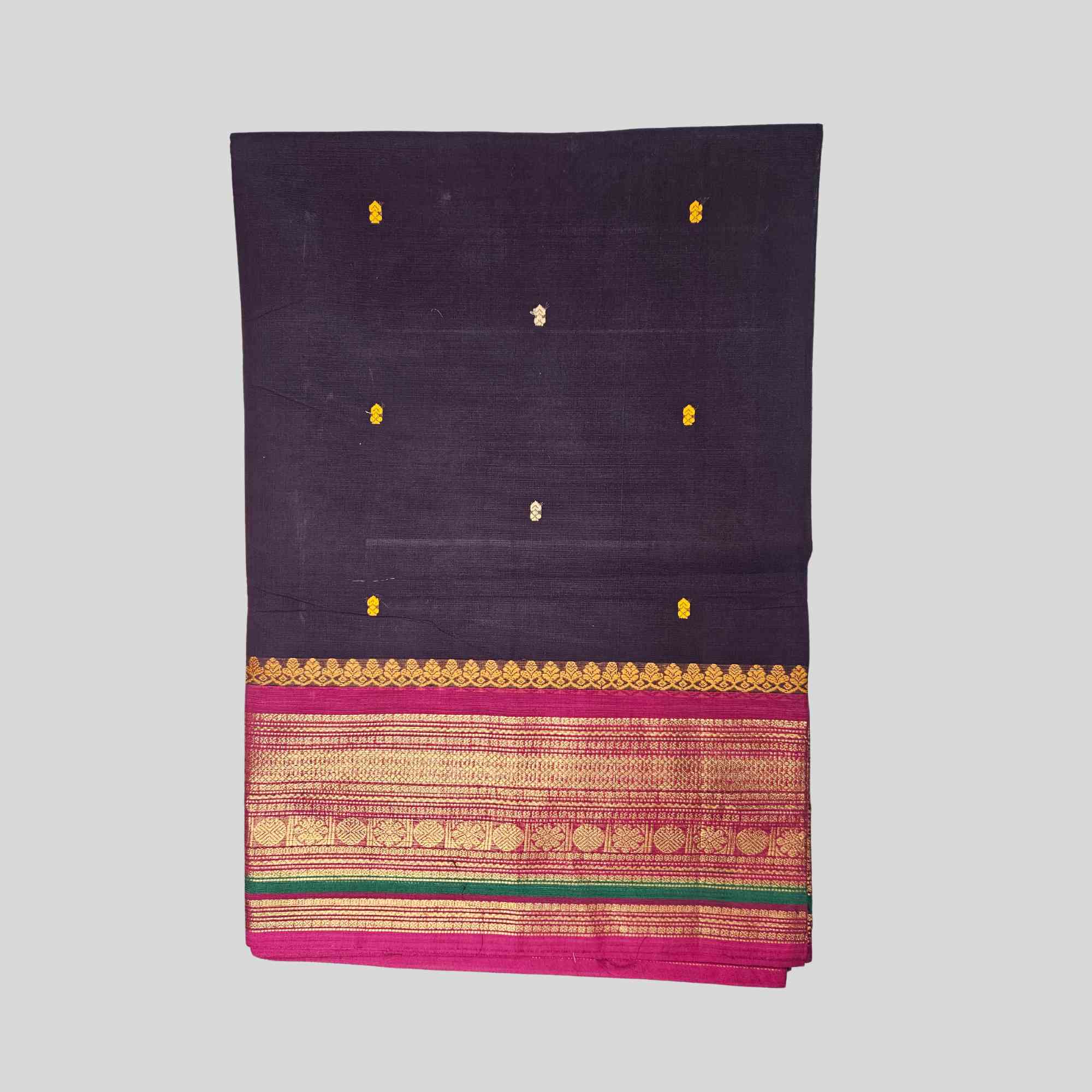 Thread Woven Border Putta Saree With Blouse