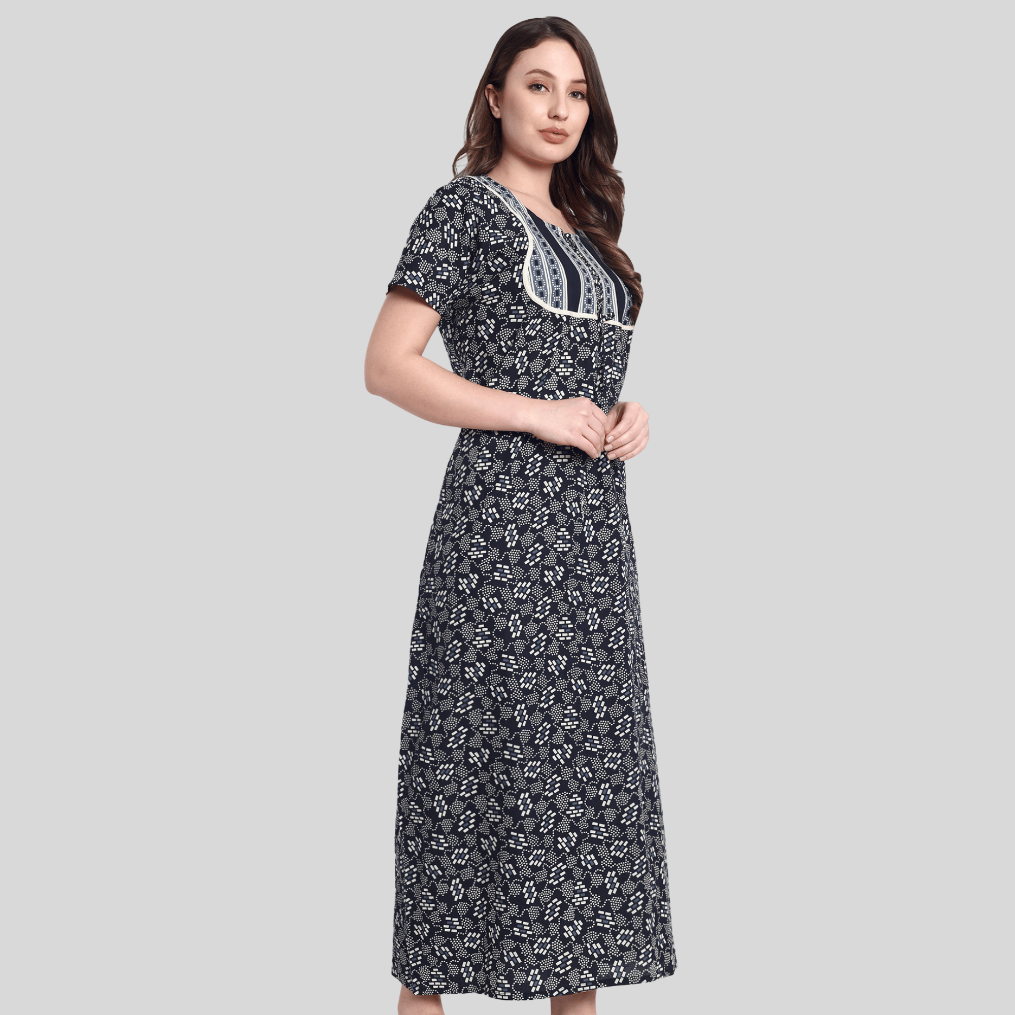 JISB Jaipur Cotton Printed Nighty