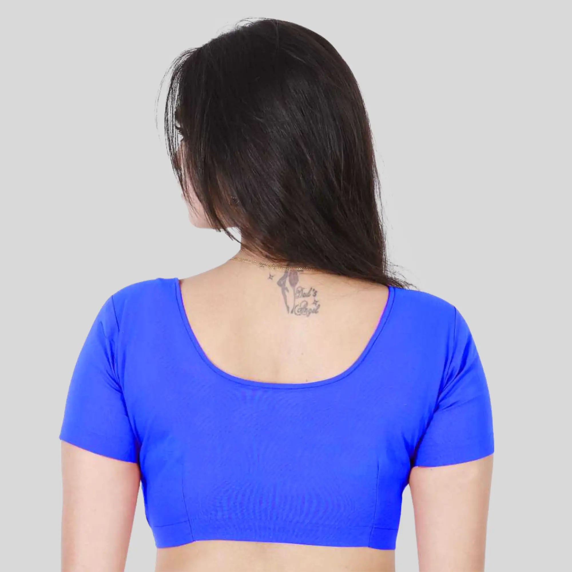 Ink blue readymade blouse