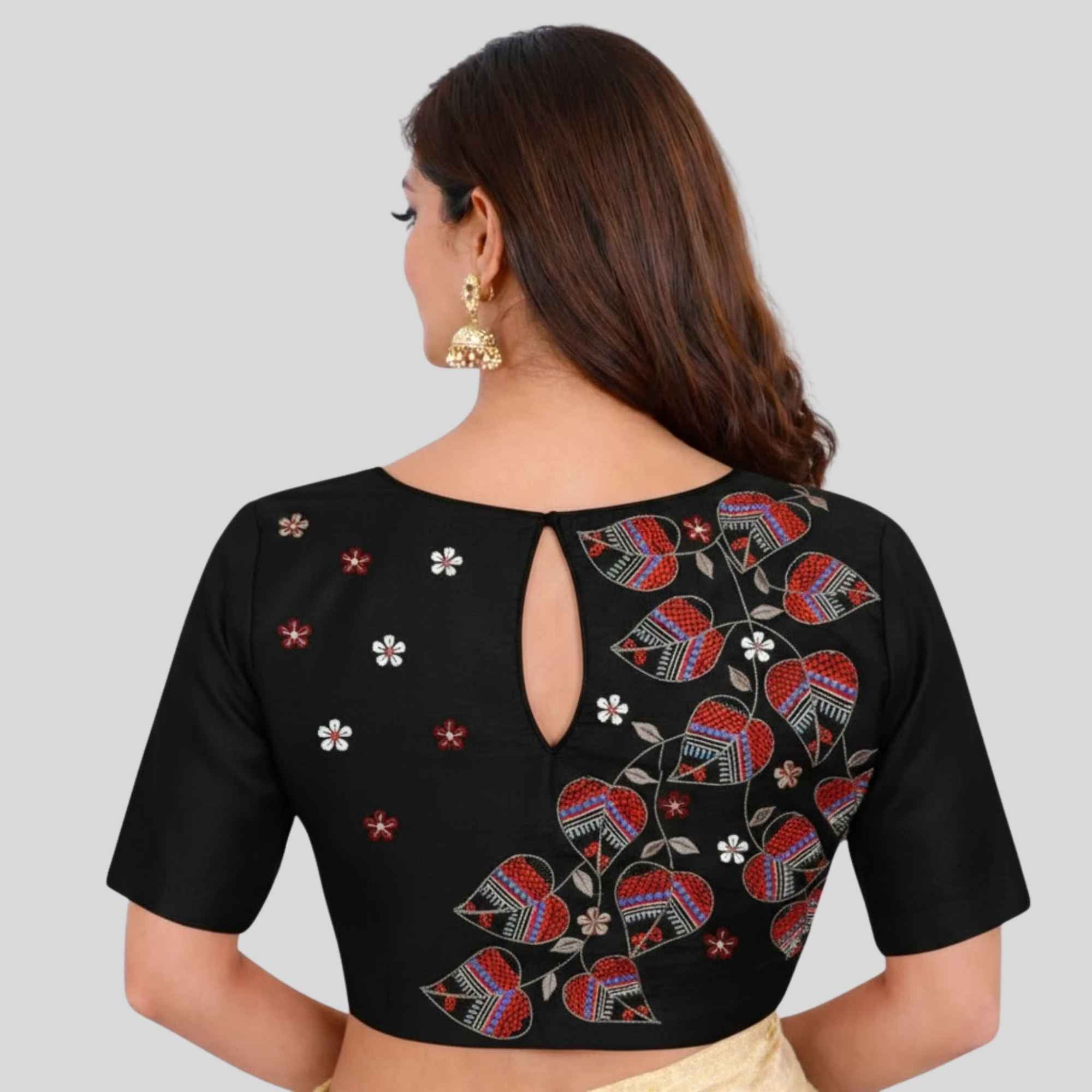 floral embroidery blouse