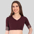 Maroon Fancy Neck Readymade Blouse