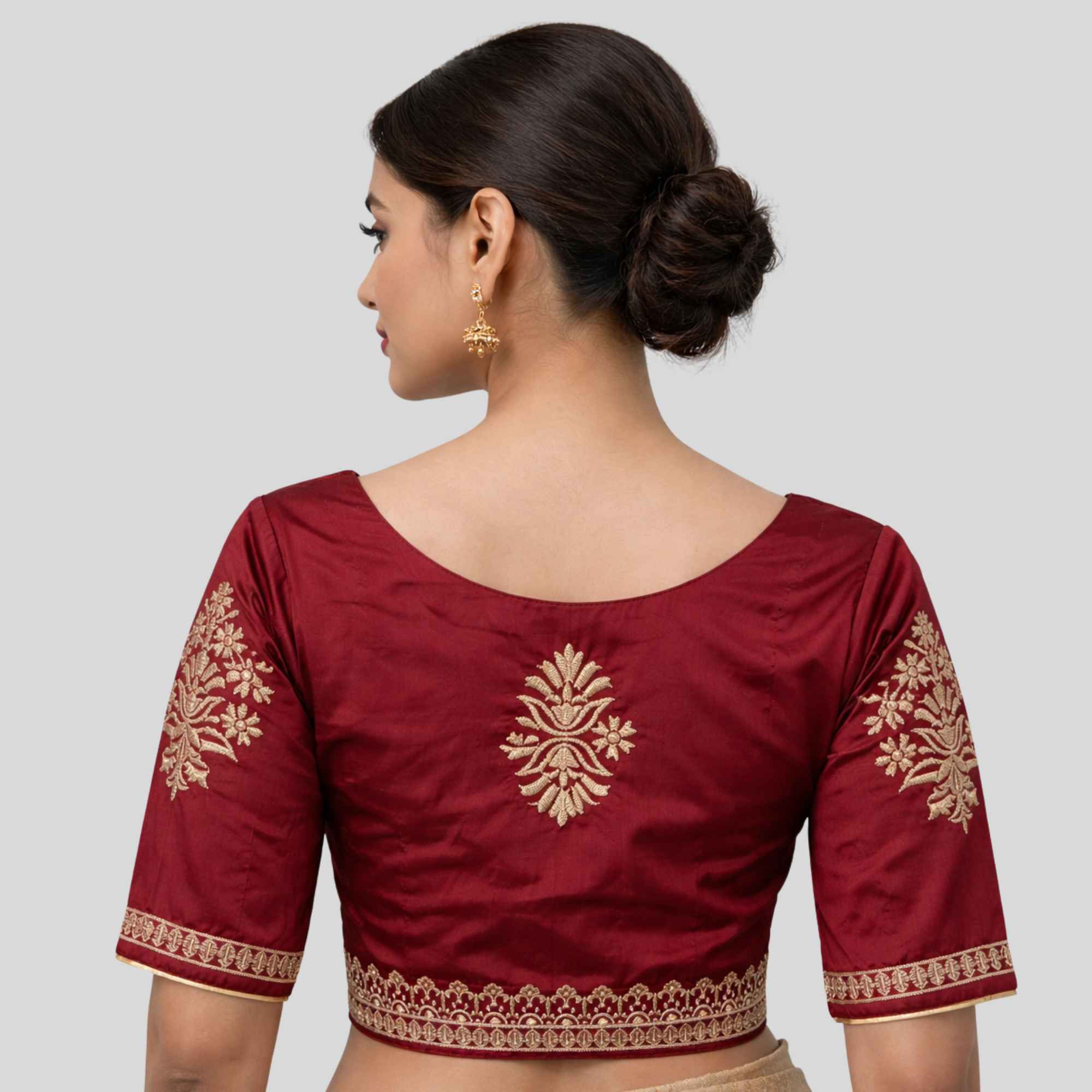 back embroidery blouse