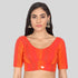 Orange stripe saree blouse