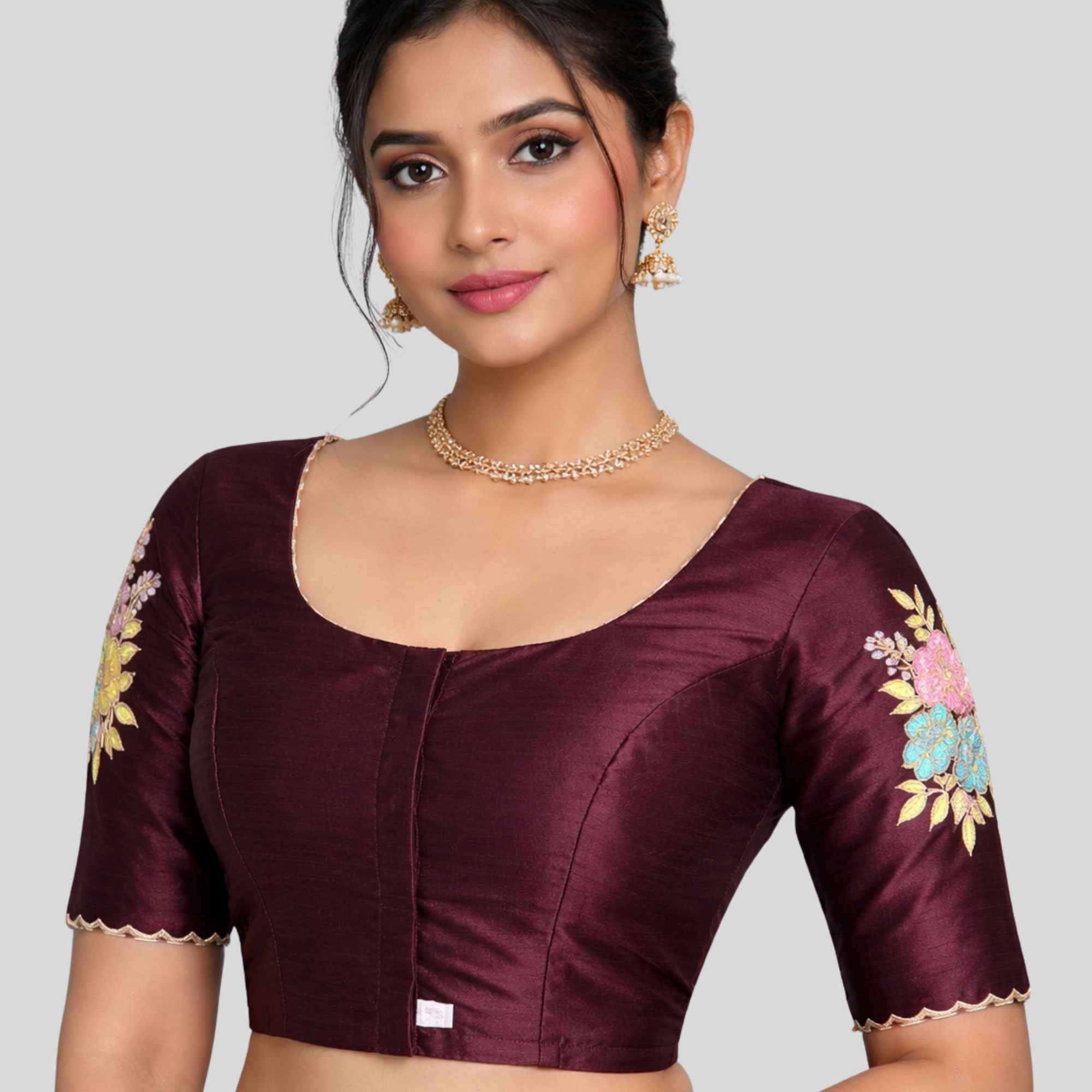 Hand painting embroidery blouse