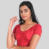 Red silk cotton blouse