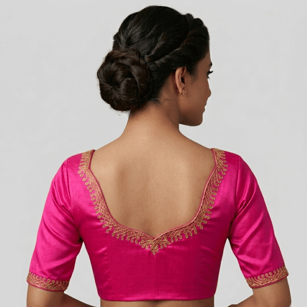JISB Kolam Embroidered Blouse, Made to Order