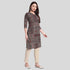 Women brown printed cotton kurti