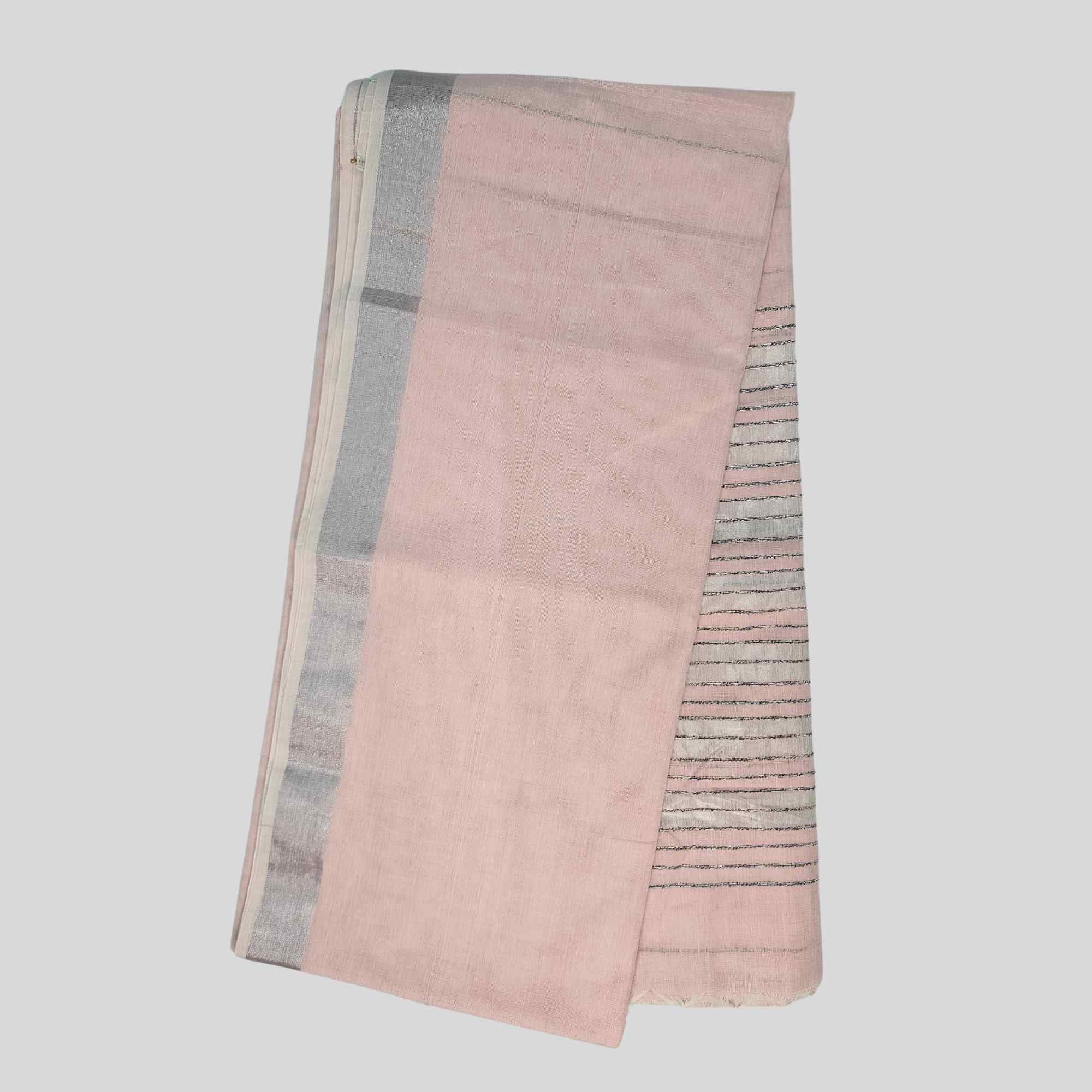 Pure cotton linen sarees