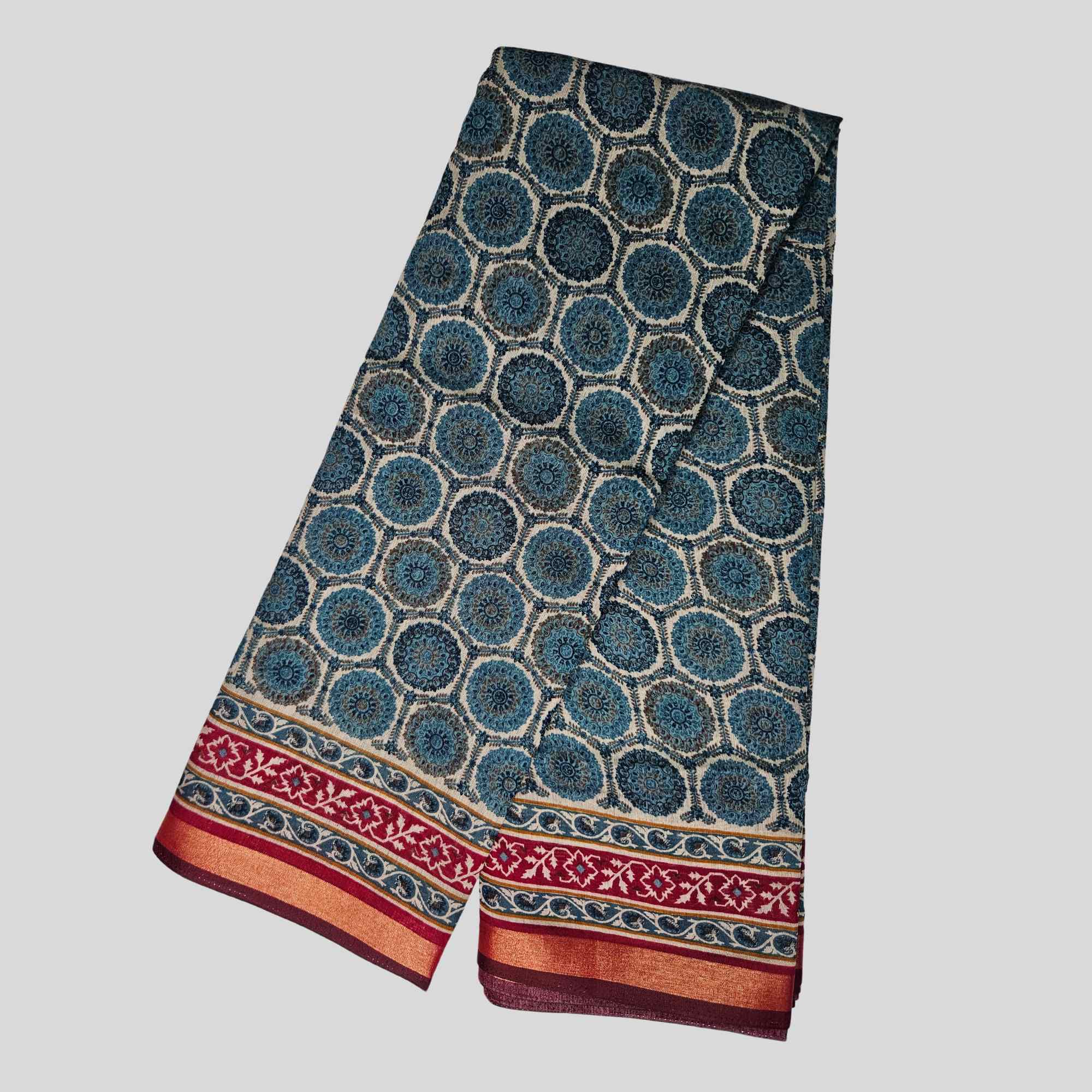 Chanderi Silk Saree with Zari Border