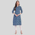 Women stylish collar neck printed cotton kurti