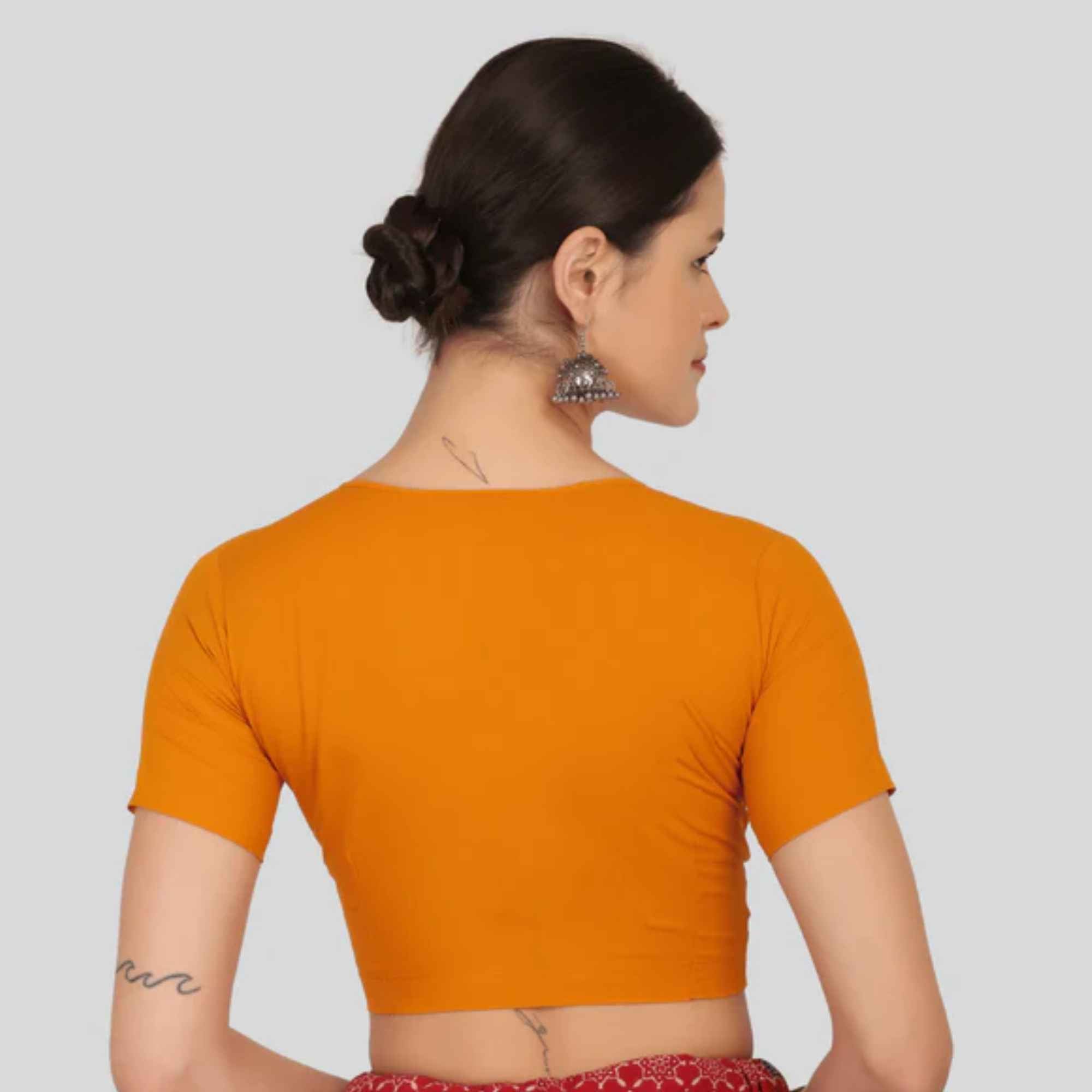 JISB Cotton 2by2 High Neck Blouse