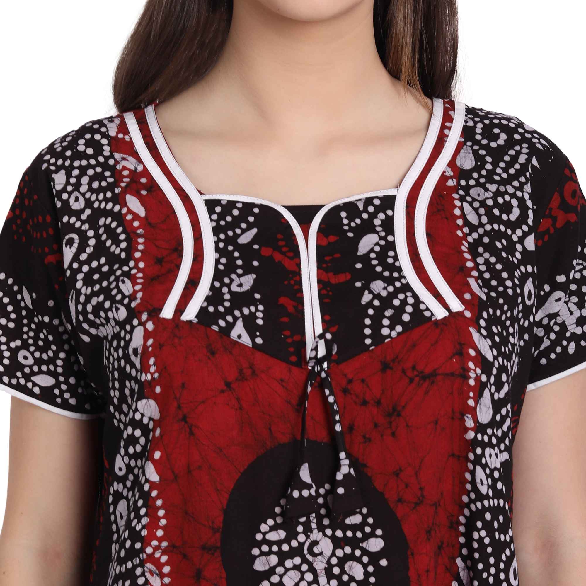 Cotton women batik nighty red