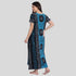 batik blue printed nighty