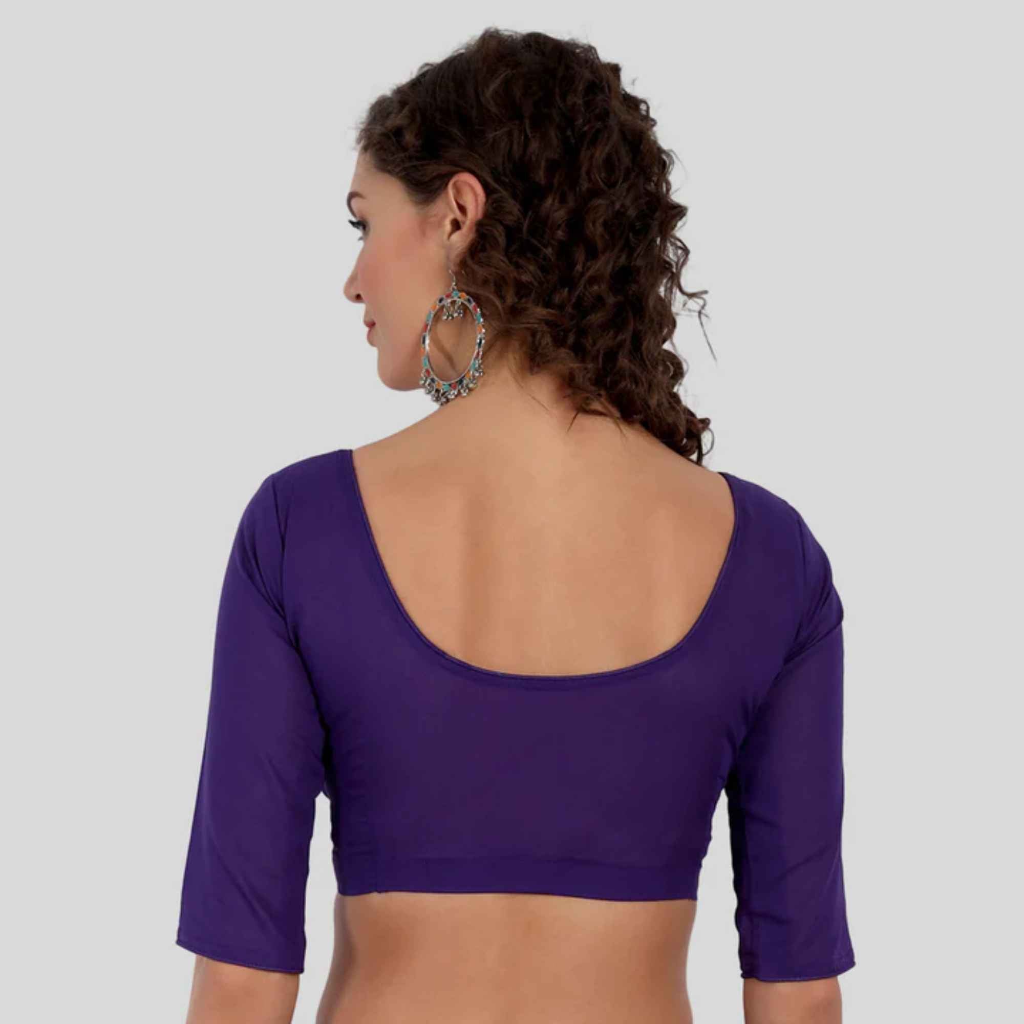 Cotton Katori Cut 3/4 Sleeve Blouse