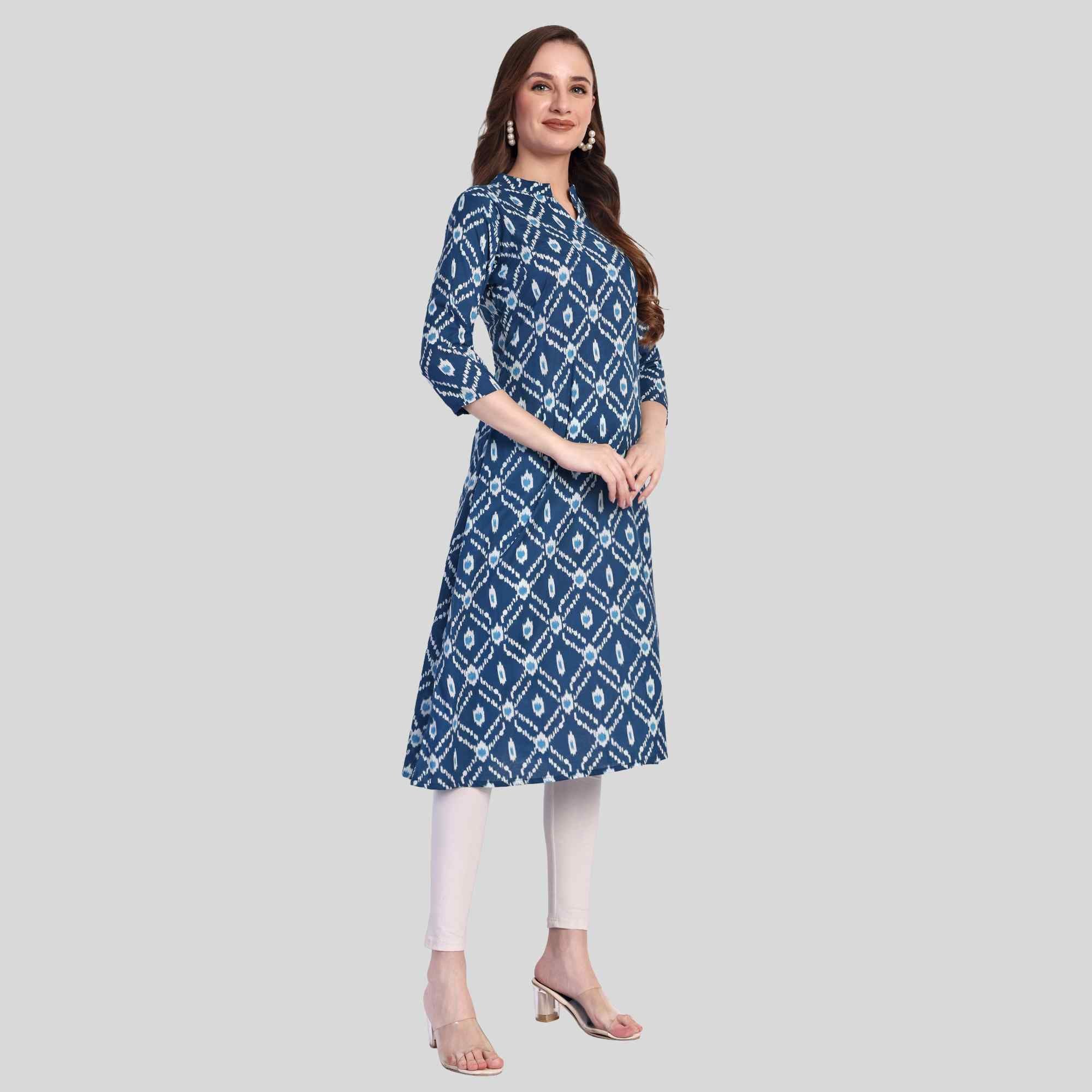 Collar neck kurti design