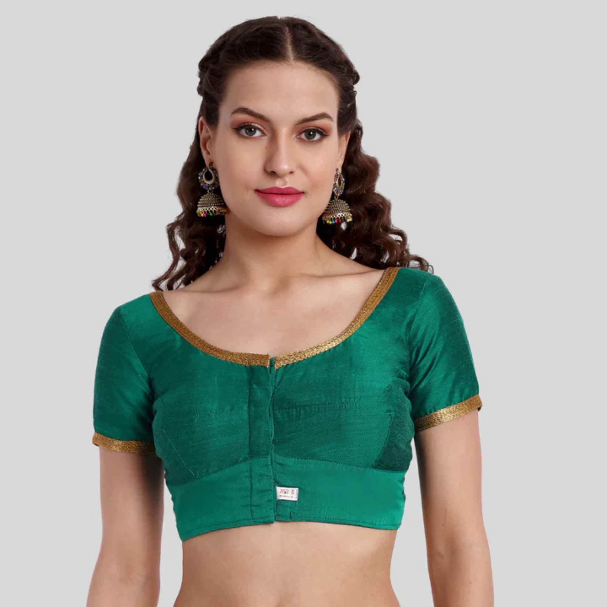 JISB Lace Work Round neck Short Sleeve Blouse