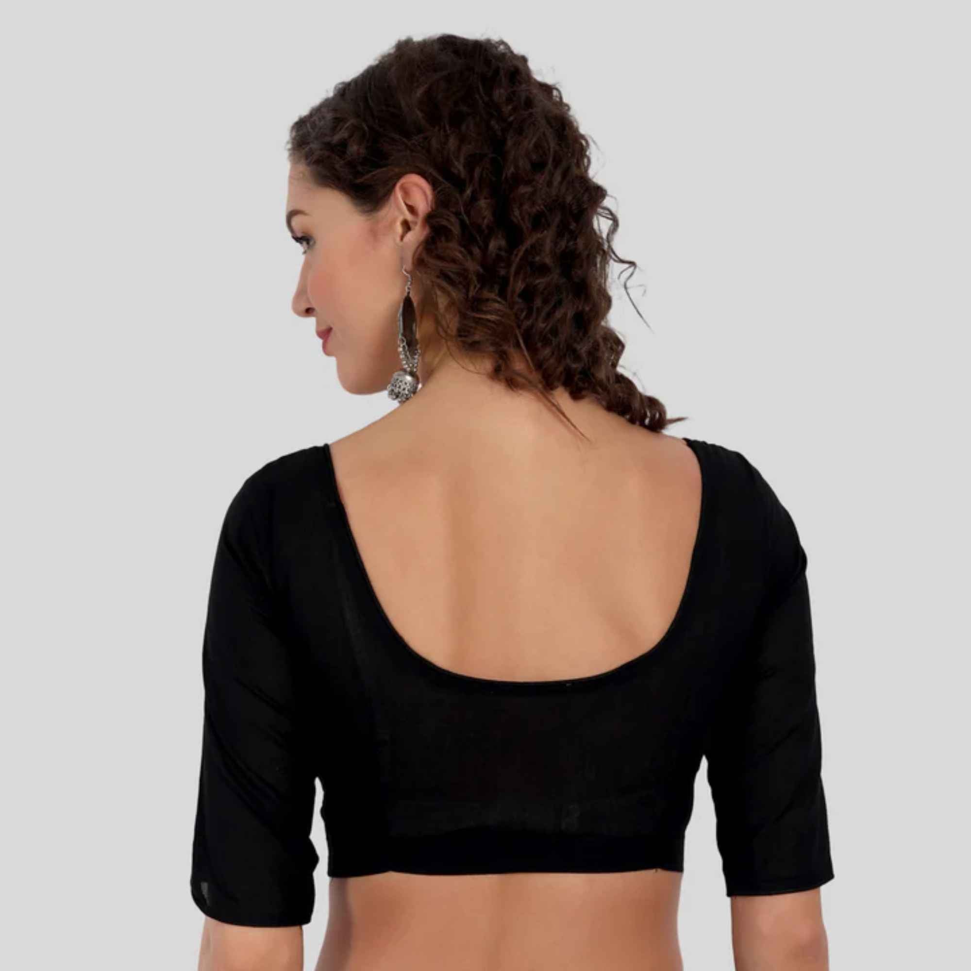 Cotton Katori Cut 3/4 Sleeve Blouse