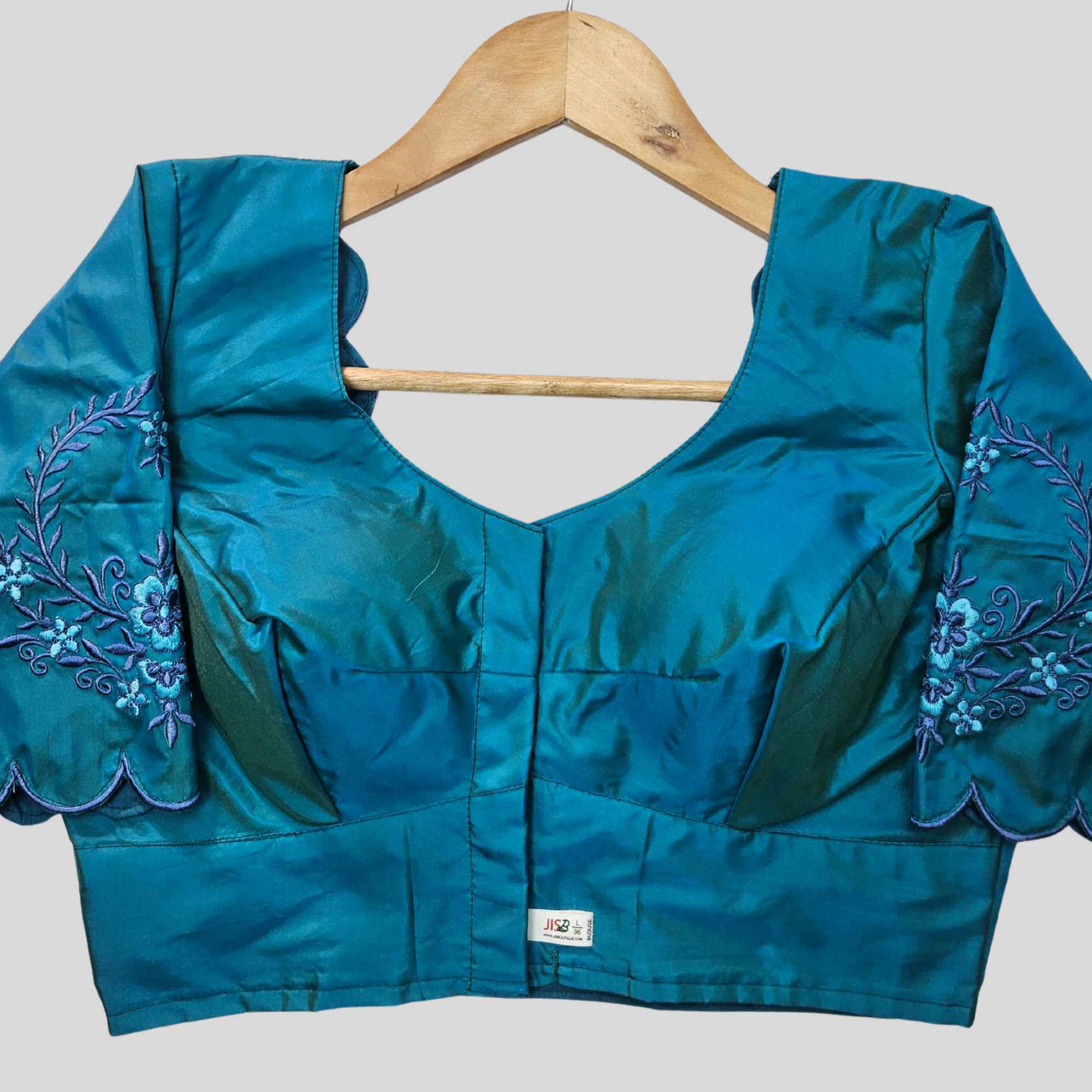 Embroidery Silk Cotton Readymade Blouse, Made To Order