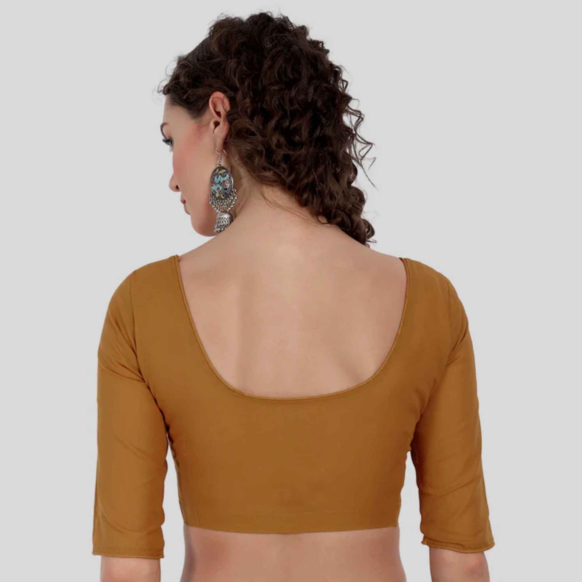 Cotton Katori Cut 3/4 Sleeve Blouse