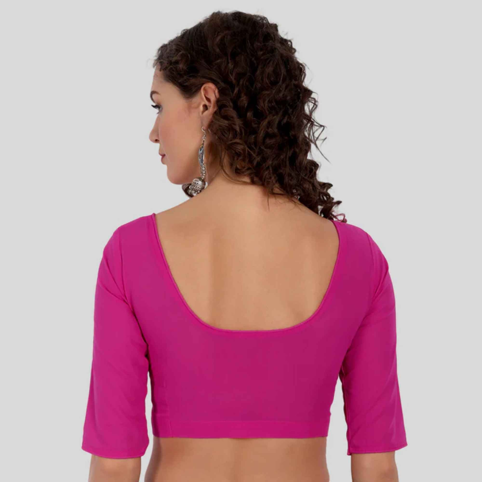 Cotton Katori Cut 3/4 Sleeve Blouse