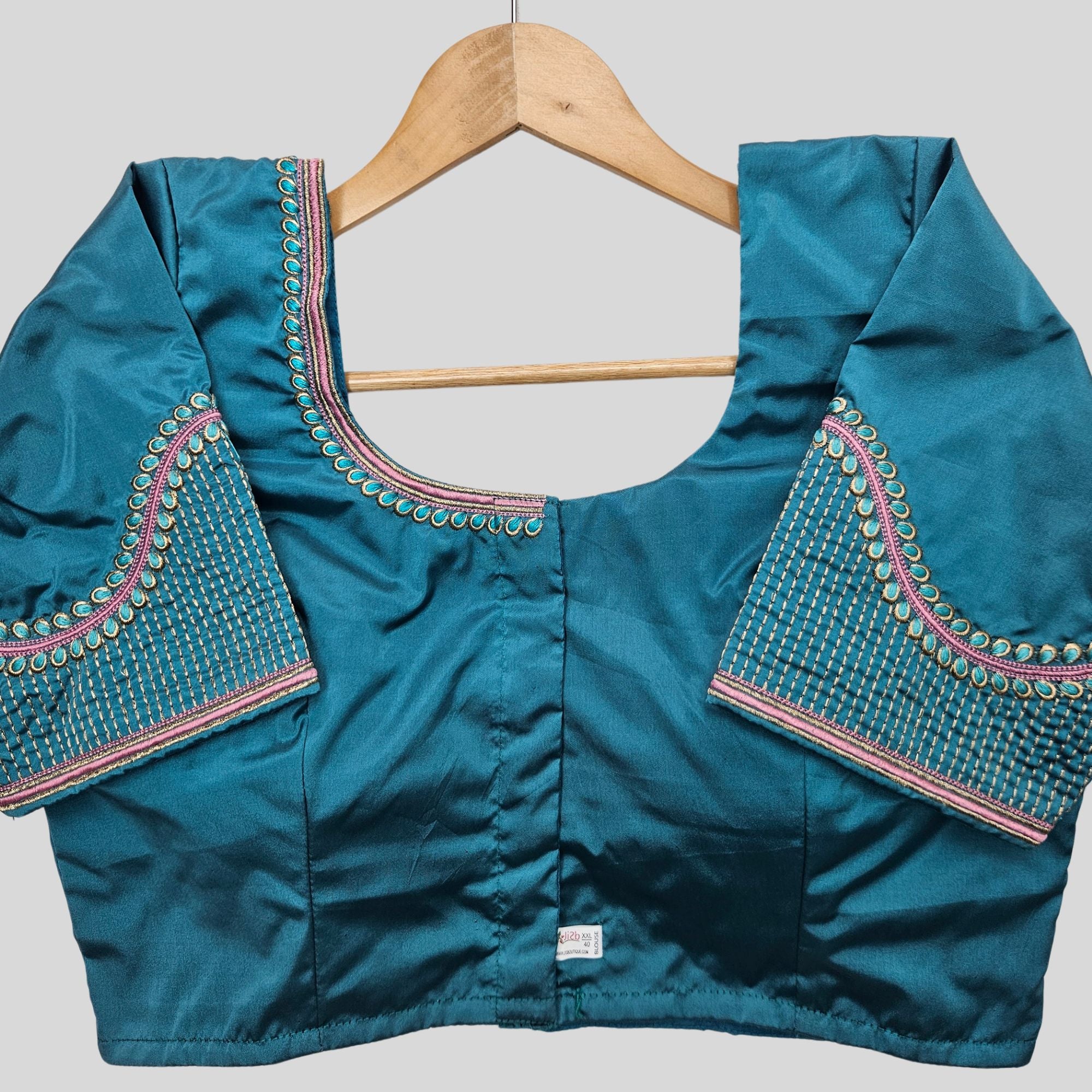 Embroidery Silk Cotton Readymade Blouse, Made To Order
