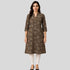 Printed Cotton Kurti With Collar Neck and panel cut
