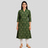 Printed Cotton Kurti With Collar Neck and panel cut