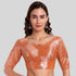 Orange silver tissue readymade blouse online