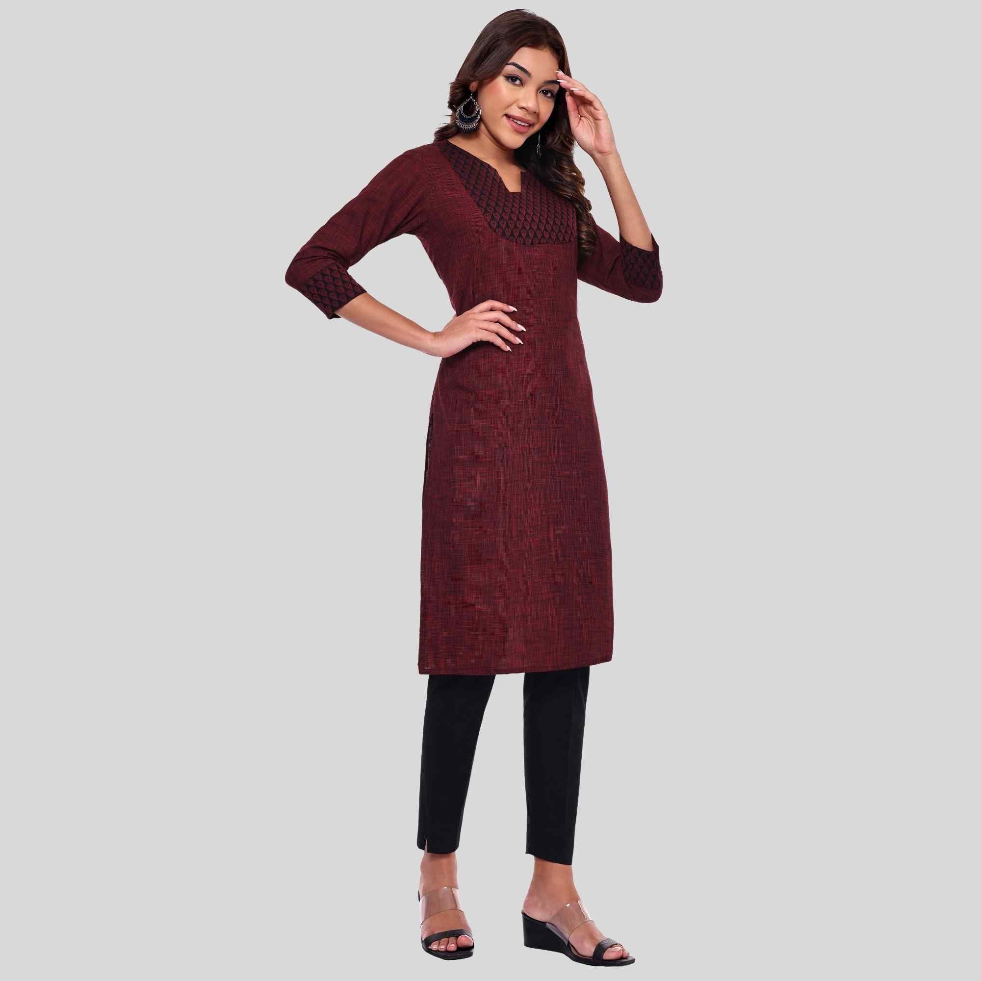 Check Cotton Kurti