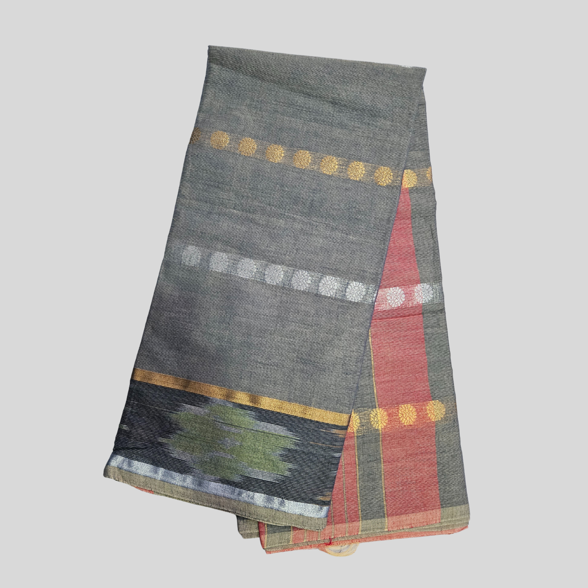 Ikkat Border putta sarees