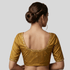 Silk Cotton Simple Leaf Embroidered Blouse,Made to Order
