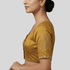Silk Cotton Simple Leaf Embroidered Blouse,Made to Order