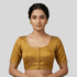 Silk Cotton Simple Leaf Embroidered Blouse,Made to Order