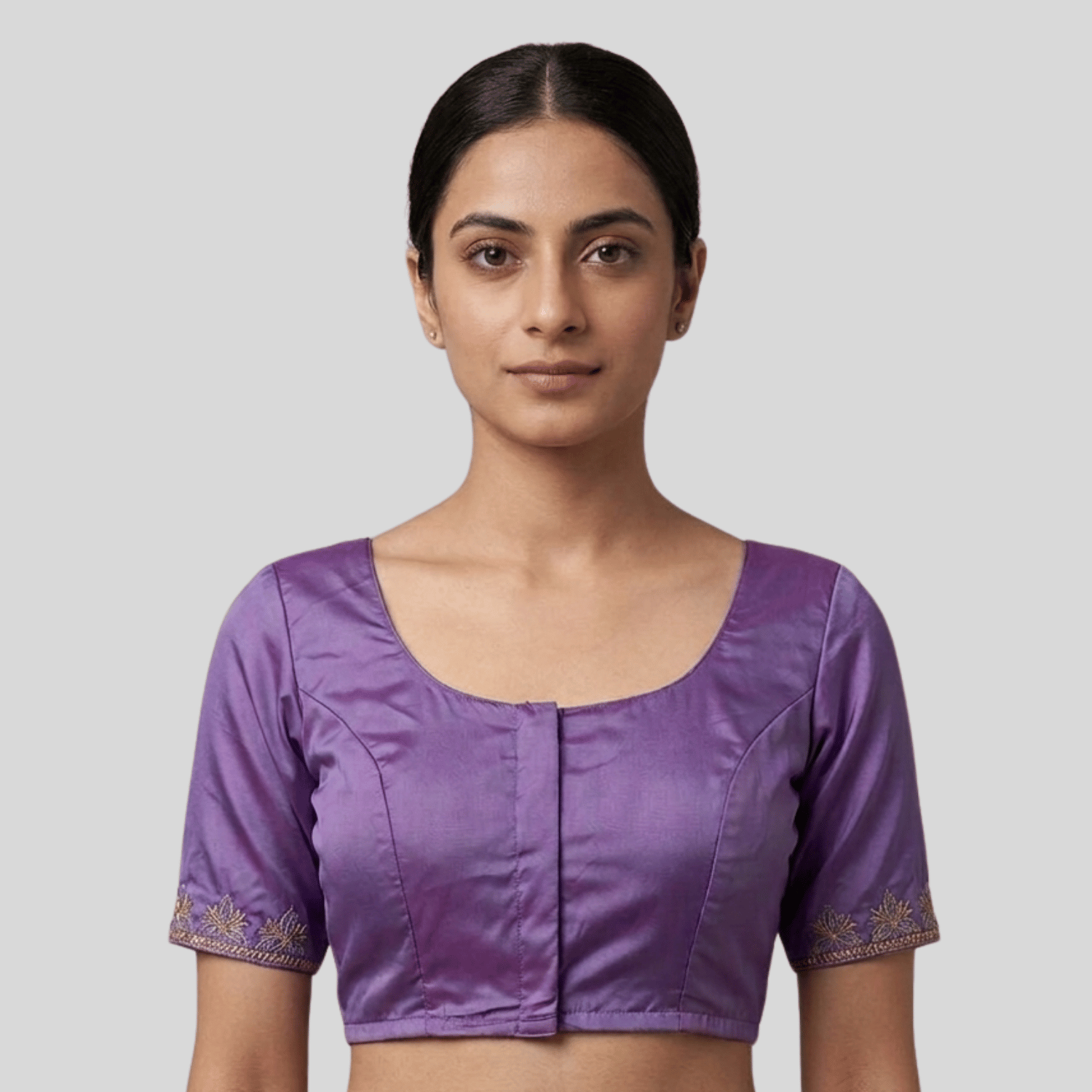 Front Open Embroidery blouse   